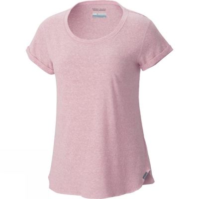 Camisa Columbia Trail Shaker Manga Corta Mujer Rosas - Chile AQP013479